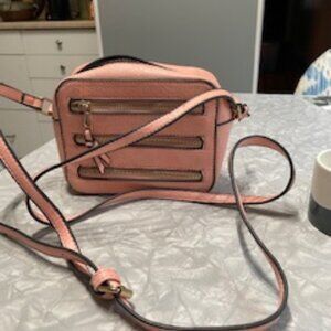 Faux Leather Pink Small Crossbody